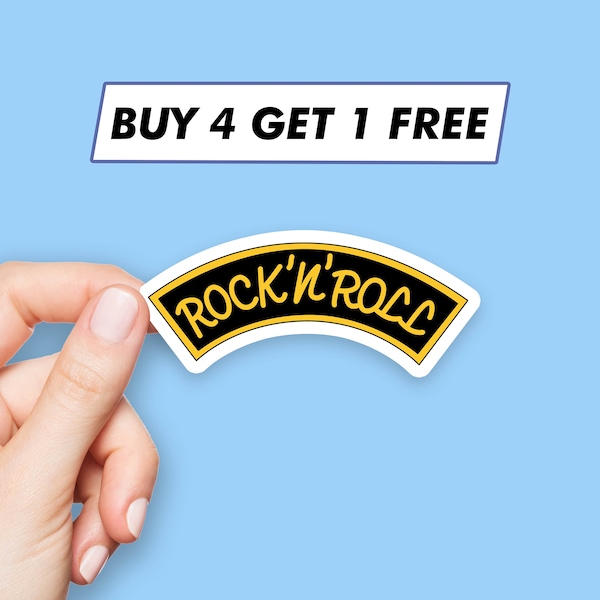 Cool Rock N Roll Sticker Rock Music Stickers Laptop Stickers Aesthetic Stickers Computer Stickers Water Bottle Stickers Laptop Decals