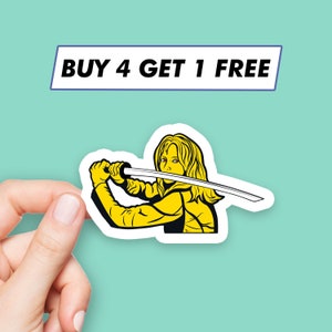 Kill Bill Girl Power Sticker Feminist Movie Stickers Laptop Stickers Aesthetic Stickers Computer Stickers Waterbottle Stickers Laptop Decals