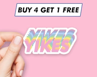 Funny Yikes Sticker Rainbow Pop Art Stickers Laptop Stickers Aesthetic Stickers Computer Stickers Water Bottle Stickers Laptop Decals