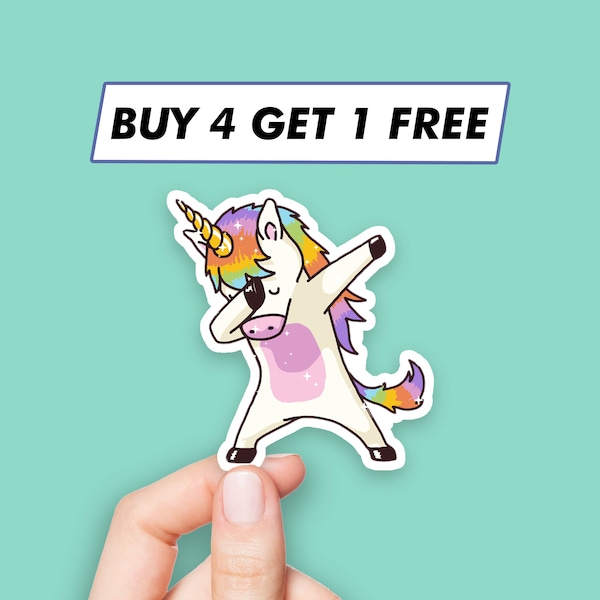 Sticker eenhoorn deppen Leuke regenboogstickers Laptopstickers Esthetische stickers Computerstickers Waterflesstickers Laptopstickers