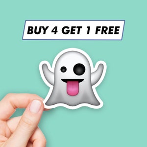 Ghost Emoji Sticker Cartoon Boo Stickers Laptop Stickers Aesthetic Stickers Computer Stickers Water Bottle Stickers Laptop Decals