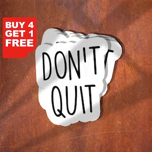 Don't Quit Aufkleber, motivierendes Workout Laptop, inspirierendes Fitnessstudio Motivationsaufkleber für Becher und Laptop