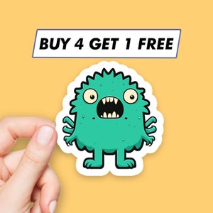 Green Monster Sticker Cute Fantasy Stickers Laptop Stickers Aesthetic Stickers Computer Stickers Water Bottle Stickers Laptop Decals
