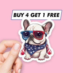 Leuke Franse Bulldog-sticker Stickers patriothond Laptopstickers Esthetische stickers Computerstickers Waterflesstickers Laptopstickers