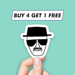 Breaking Bad Heisenberg Sticker Funny Tv Show Stickers Laptop Stickers Aesthetic Stickers Computer Stickers Water Bottle Stickers image 1