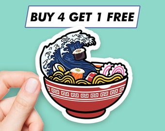 Cute Ramen Noodles Vinyl Sticker