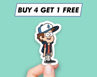 Sticker Gravity Falls Dipper Pines Stickers dessin animé Anime Stickers ordinateur portable Stickers esthétiques Stickers ordinateur Stickers bouteille d'eau