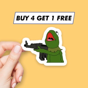 Kermit Pepe Aufkleber Frosch Meme Aufkleber Laptop Aufkleber Ästhetische Aufkleber Computer Aufkleber Wasserflasche Aufkleber Laptop Aufkleber
