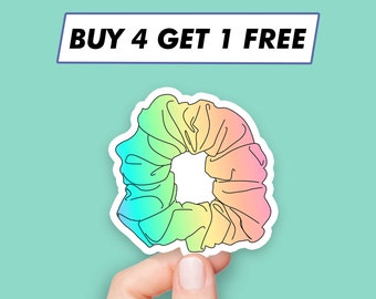 Rainbow Scrunchie Sticker Cool Cute Stickers Laptop Stickers Aesthetic Stickers Computer Stickers Waterbottle Stickers Laptop Decals