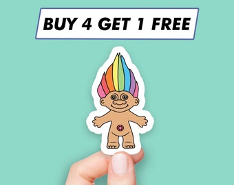 Trolls Fairy Sticker Lgbt Rainbow Stickers Laptop Stickers Aesthetic Stickers Computer Stickers Water Bottle Stickers Laptop Decals