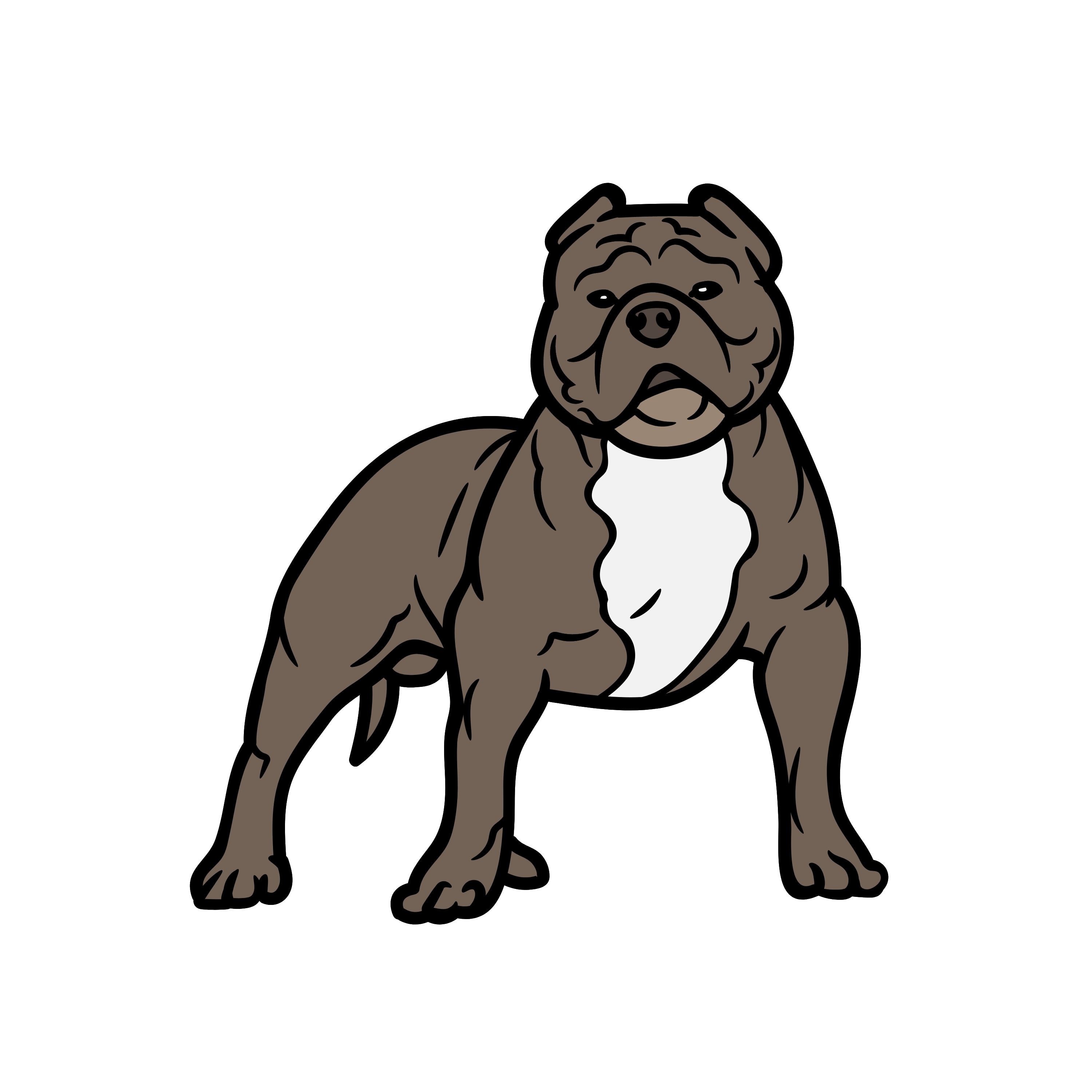 American Bully Watercolor Dog Tee Men's Image by Shutterstock Low price