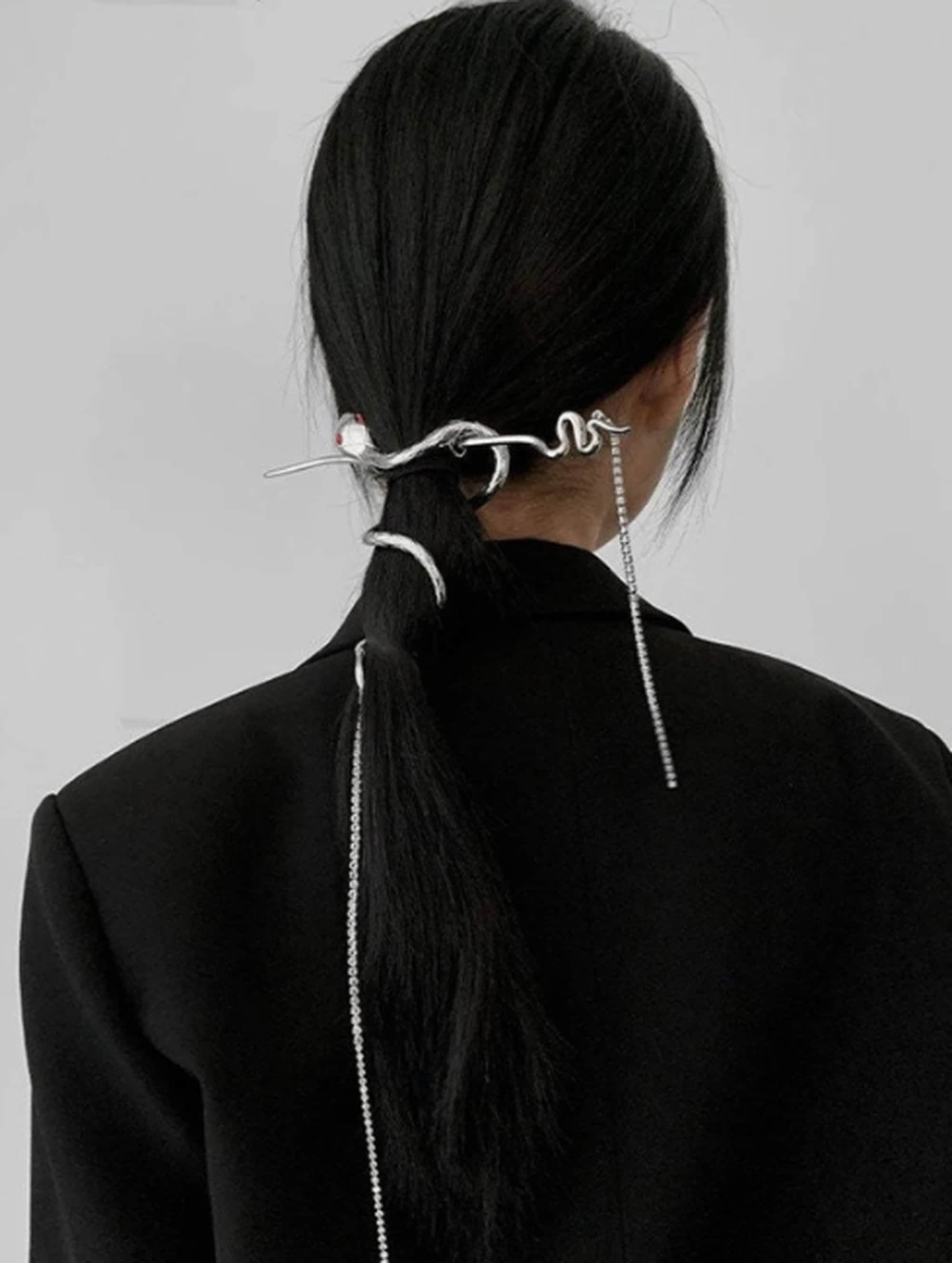 Prada logo-print Hair Clip - Black