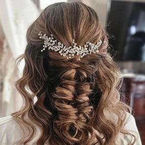 Bridal hair piece Bridal hair vine Bridal Hair Accessories Wedding Hair Accessories Silver Wedding hair piece Rose gold Bridal hair vine