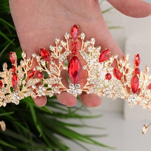 Red Stone Tiara - Etsy display picture 1