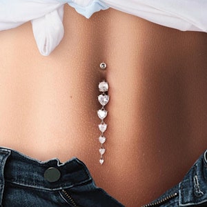 Belly Button Ring Dangle Belly Button Piercing Dangle Belly Ring Sparkling Belly Jewelry