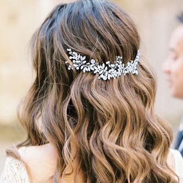 Bridal hair piece Bridal hair vine Bridal Hair Accessories Wedding Hair Accessories Silver Wedding hair piece Rose gold Bridal hair vine
