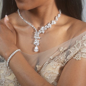 Bridal Necklace Set Wedding Jewelry Set Crystal Bridal Necklace Set Wedding Jewelry Set Crystal Wedding Jewelry Set