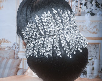 Crystal Hair Piece Wedding Hair Accessory Crystal Bridal Hair Accessory Wedding Hair piece Large Headpiece Wedding Hair Clip Bridal