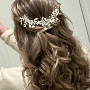 Bridal hair piece Bridal hair vine Bridal Hair Accessories Wedding Hair Accessories Silver Wedding hair piece Rose gold Bridal hair vine