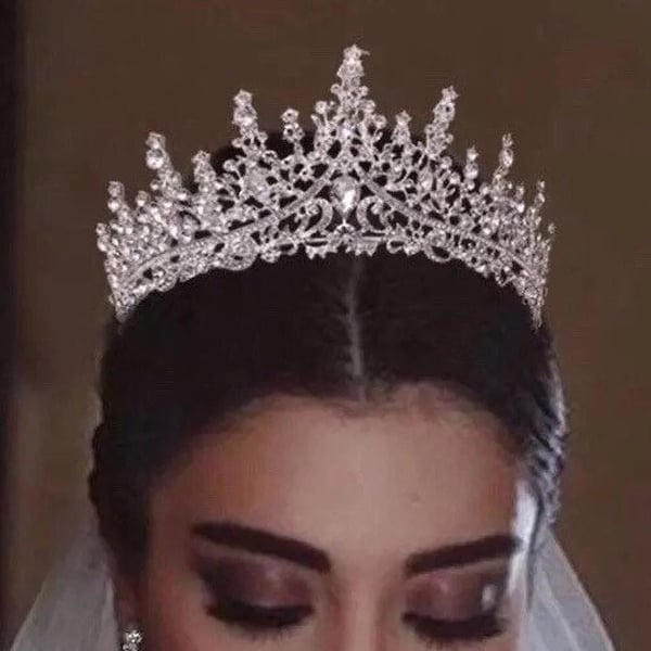 Bridal Tiara Crystal Crown Silver Crystal Tiara Princess Hair Piece Wedding Tiara Wedding Crown Crystal Bridal Headband Crystal Headpiece