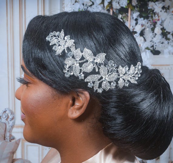 Crystal Hair Piece for Bride Large Rhinestone Headpiece  display picture 2