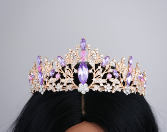 Kisshine Braut-Diadem Aus Kristall & Strass – Goldene Hochzeitskrone Für Bräute & Besondere Anlässe
