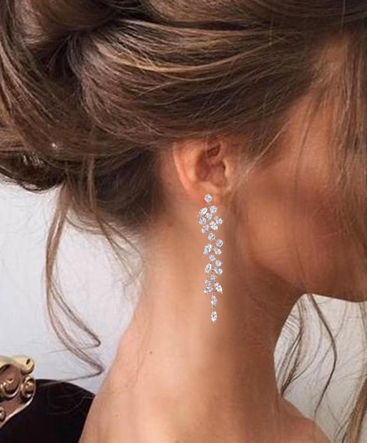 Rose Gold Chandelier Earrings