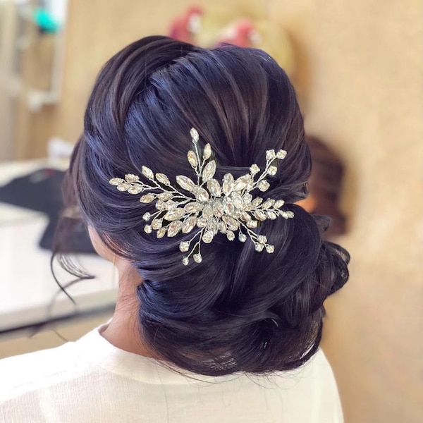 Crystal Hair Comb Crystal Hair piece Wedding hair piece Silver Wedding Hair Accessory Crystal Bridal Hair Accessory Crystal Bridal Hair clip