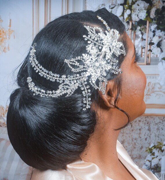 New Bridal hair pieces large Bridal Hair Vine Bridal Hair Piece Bridal Hair Accessories  main image 3
