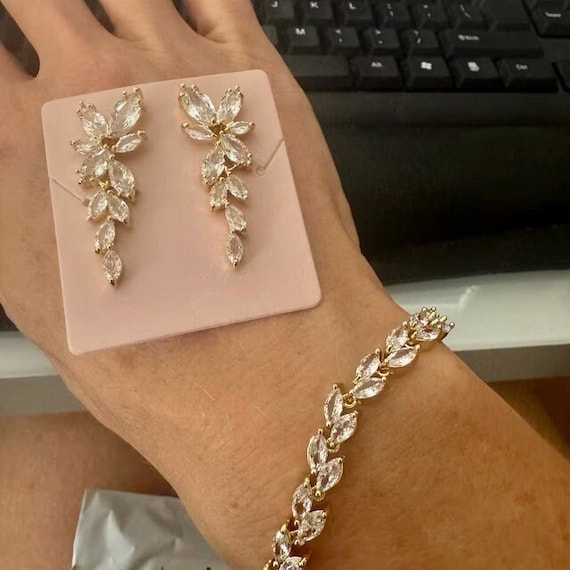 Parure De Bijoux En Or 86 - Collier, Boucles D’oreilles, Bague - Neuf Avec étiquettes, Emballage D’origine