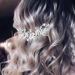 Bridal hair piece Bridal hair vine Bridal Hair Accessories Wedding Hair Accessories Silver Wedding hair piece Rose gold Bridal hair vine