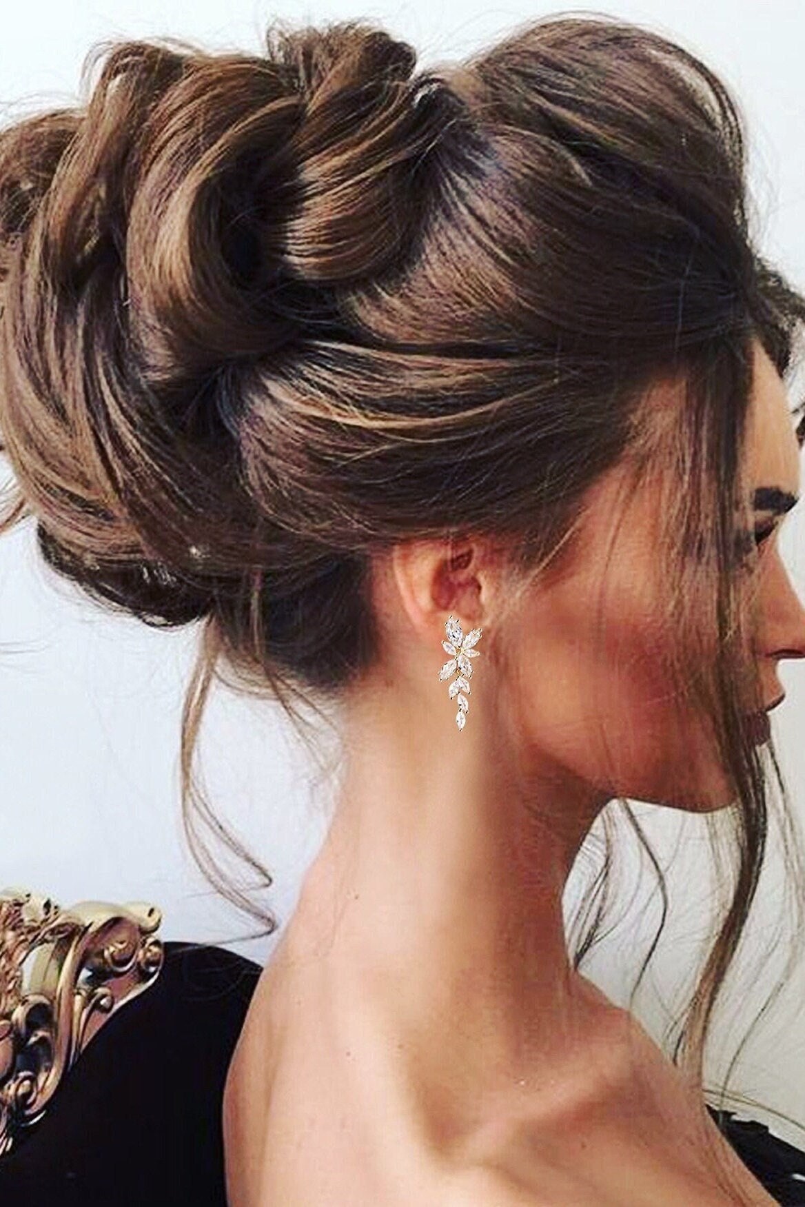 Ohrclips Tropfen Braut Ohrringe Blatt Kristall Ohrringe Brautschmuck Hochzeitsschmuck Blatt Kristall Ohrringe Hochzeit Schmuck Set