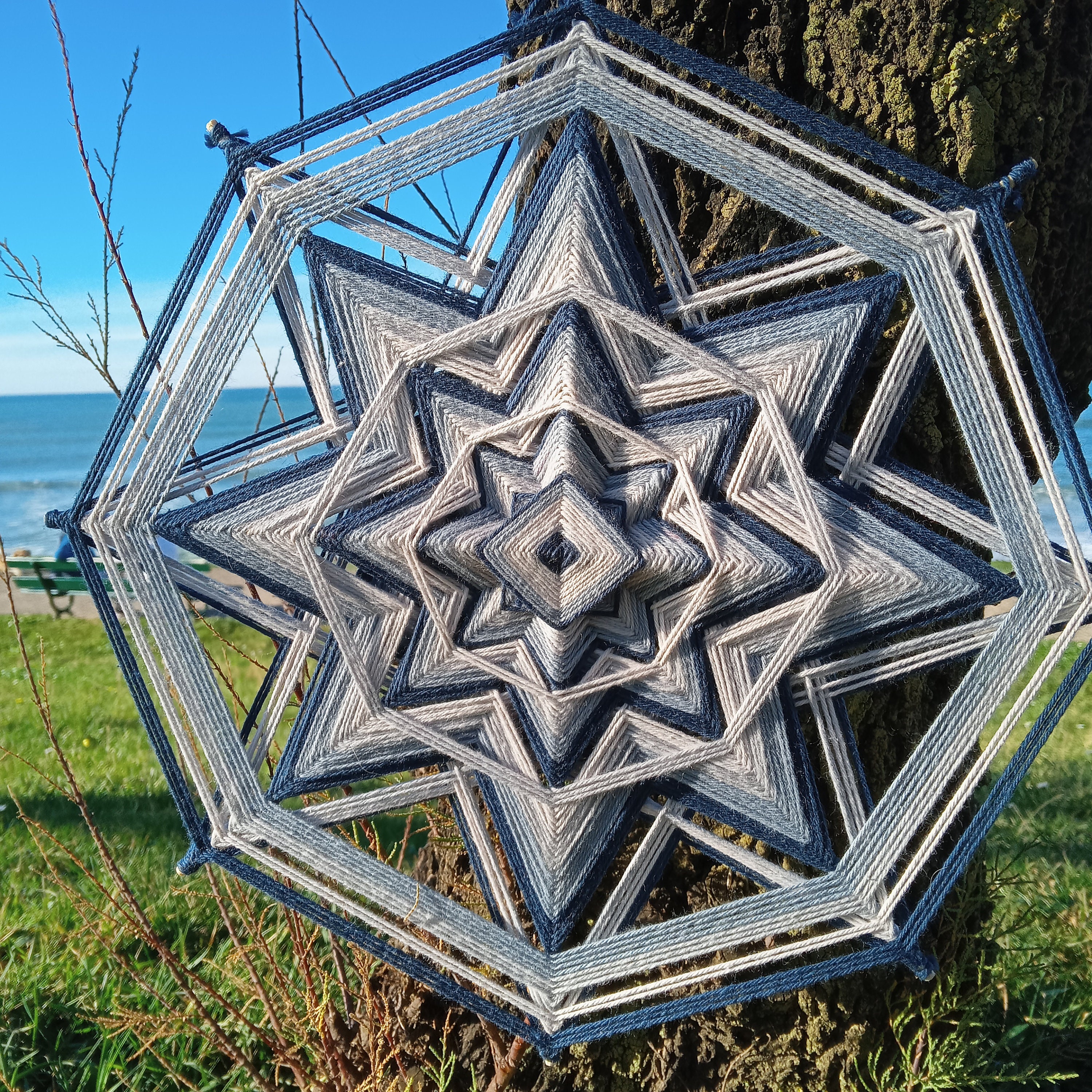 Œil de Dieu, Flocon de Neige. 8 Embouts, 30cm Diamètre