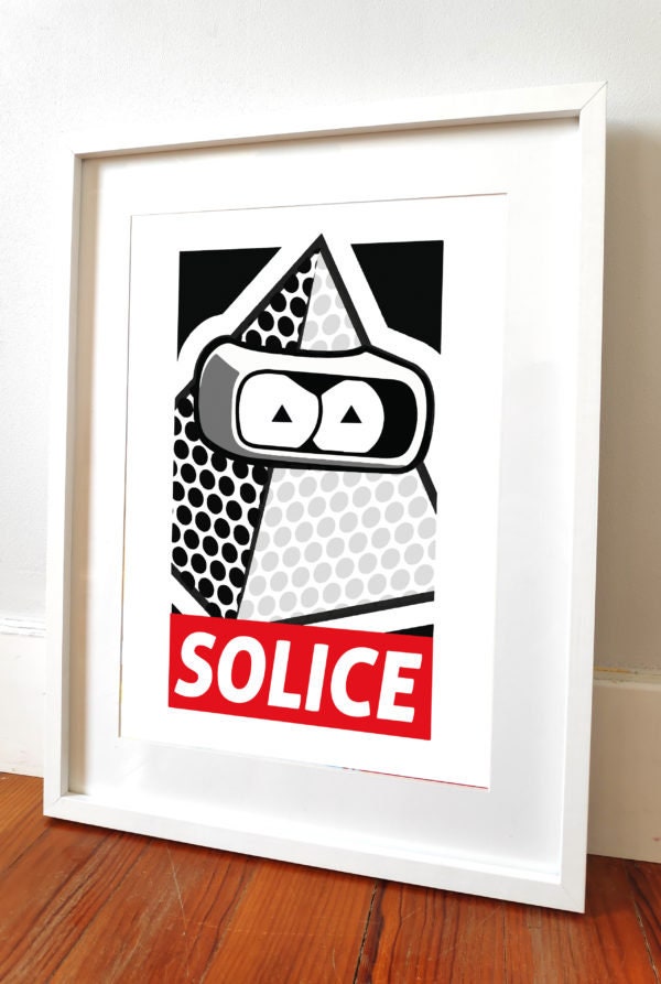 Affiche A3 Triangle Boy avec Typographie Solice