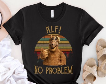キッズ古着 vintage ALF NO PROBLEM Tシャツ 1987年製 ALF - NO PROBLEM- 面白い Tシャツ Tシャツ 大人サイズ S-3XL 多