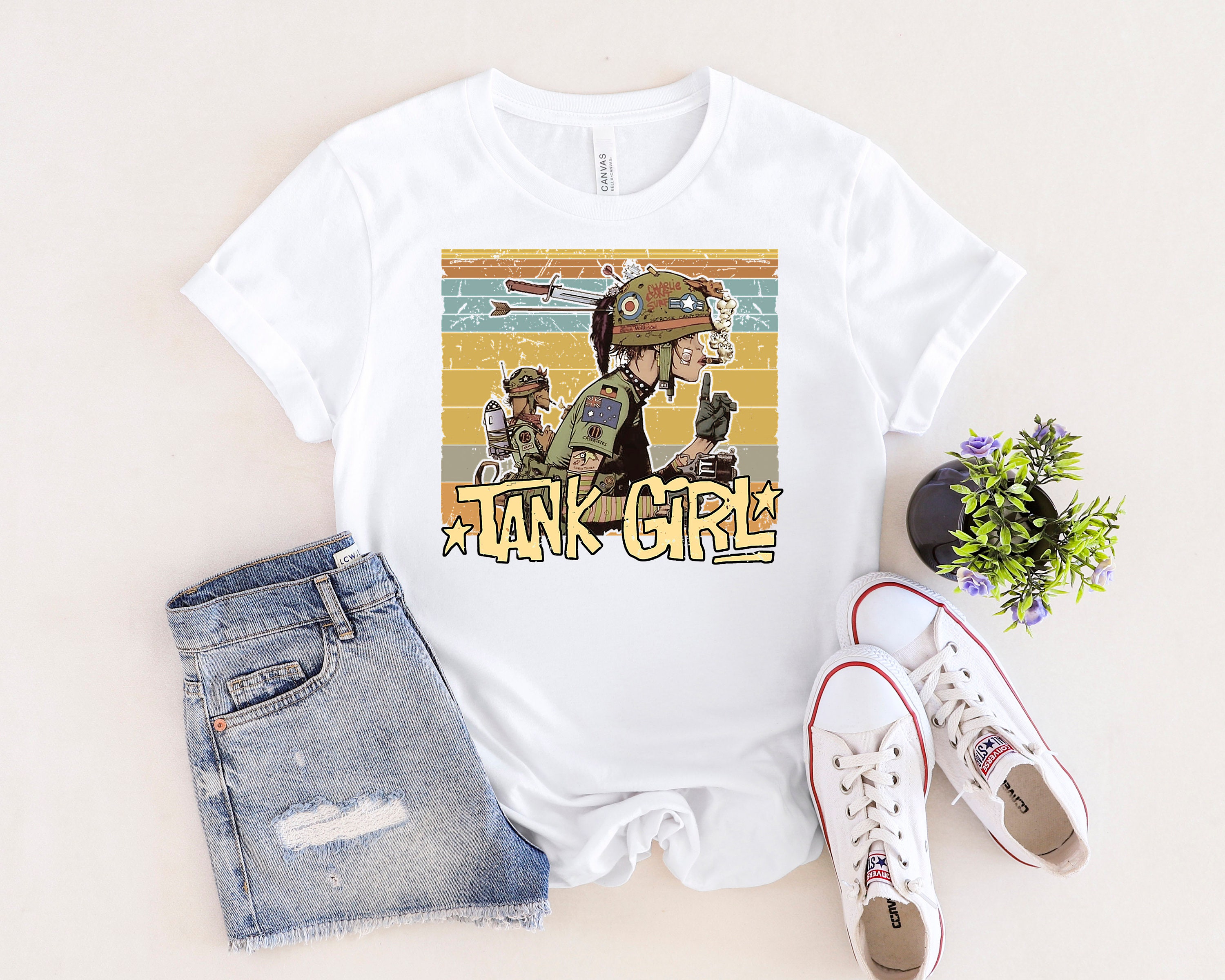 MAGLIETTA TANK GIRL Bazooka Sexy Punk Divertente Cool - Foto 14