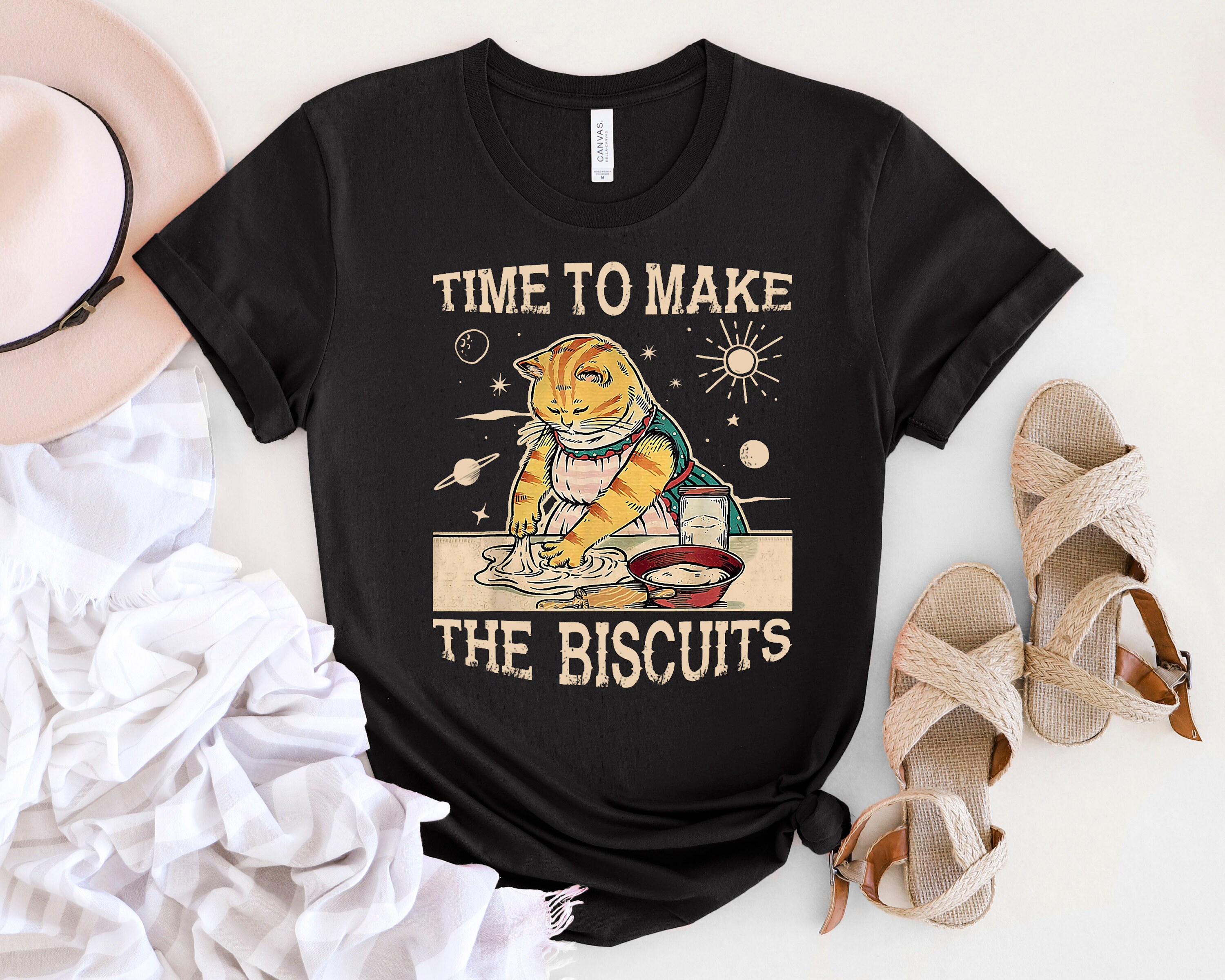 Time To Make The Biscuits Shirt Knead Dough Funny Cat Tshirt Time To Make The Biscuits Shirt Knead Dough Funny Cat Tshirt