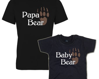 Vater-Kind - T-Shirt-Set Papa Bear & Baby Bear (293.0011)