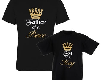Vater-Kind - T-Shirt-Set Father of a Prince & Son of a King (293.0066)