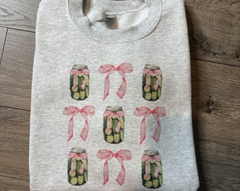 Coquette Pickle Bows Crewneck Sweatshirt