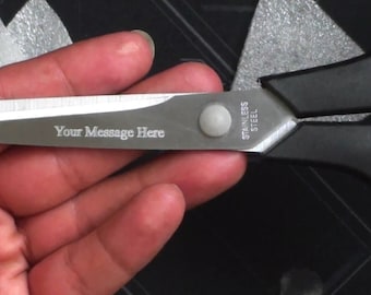Personalized Stainless Steel Scissors: Custom Engraved Craft Gift