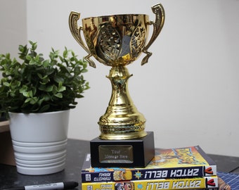 Custom Engraved Trophy Cup: Personalized Sports Award, Office Gift