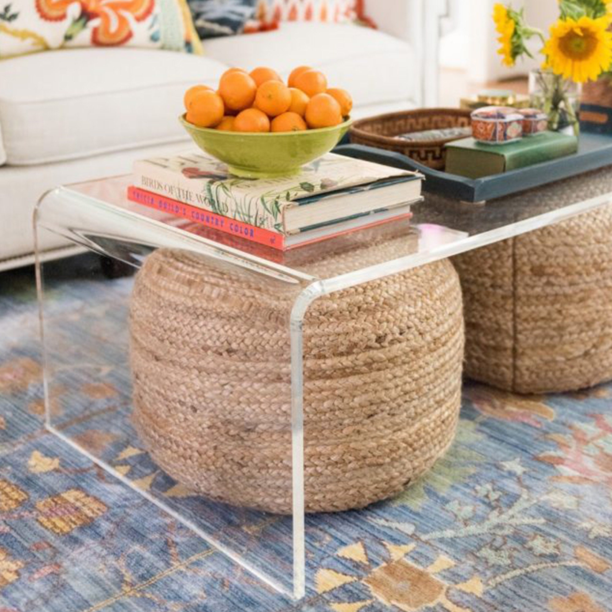 Perspex Coffee Table Modern Curved Acrylic Coffee Table Etsy UK