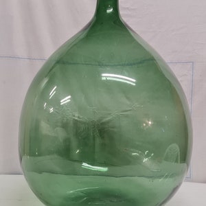 Bottle green demijohn, bottle green demijohn, Flaschengrüne Korbflasche image 2