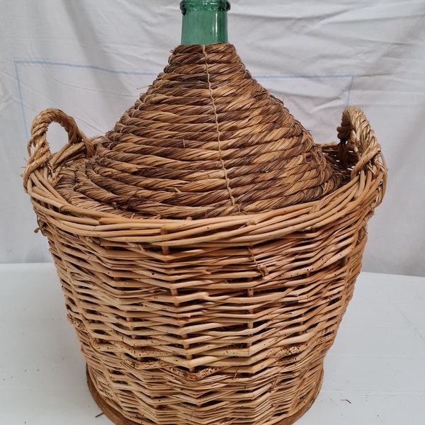 Vintage demijohn, demijohn, Korbflasche, dame jeanne