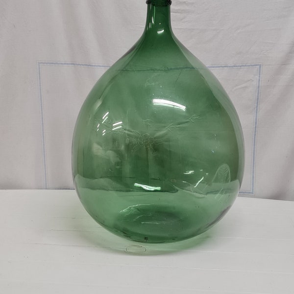 Blown glass demijohn, Demijohn aus mundgeblasenem Glas, Dame-jeanne en verre soufflé, Damajuana de vidrio soplado