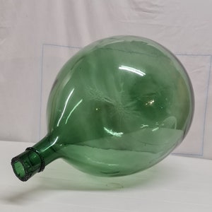 Bottle green demijohn, bottle green demijohn, Flaschengrüne Korbflasche image 5