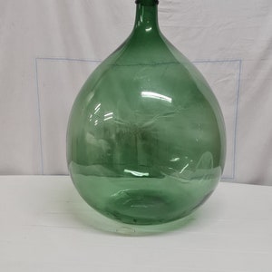 Bottle green demijohn, bottle green demijohn, Flaschengrüne Korbflasche image 1