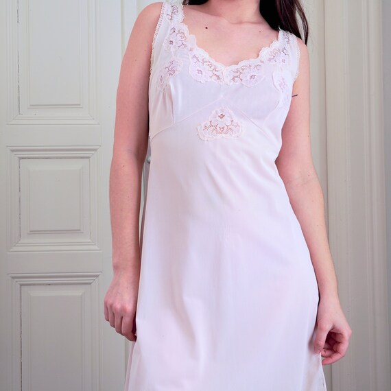 60s Vintage Dress Pale Pink Coquette Vintage Slip… - image 2