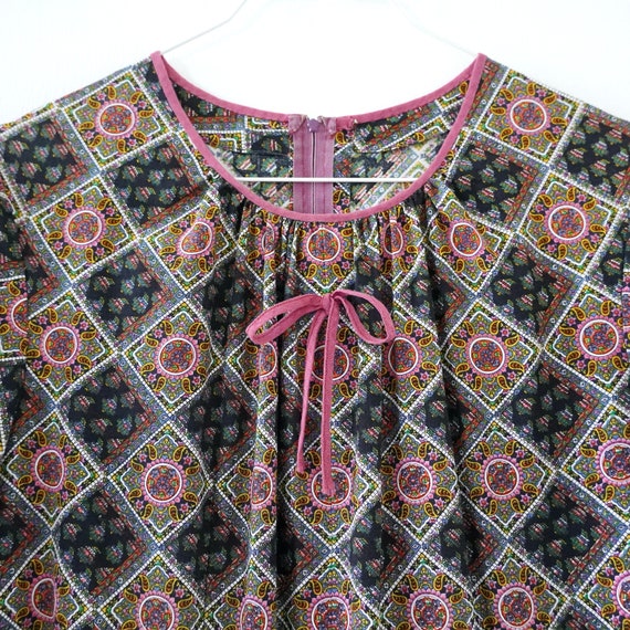 70s A line vintage dress 1970s Boho Dress 70s doe… - image 8